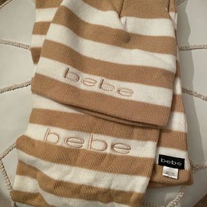 BeBe hat and scarf set never worn